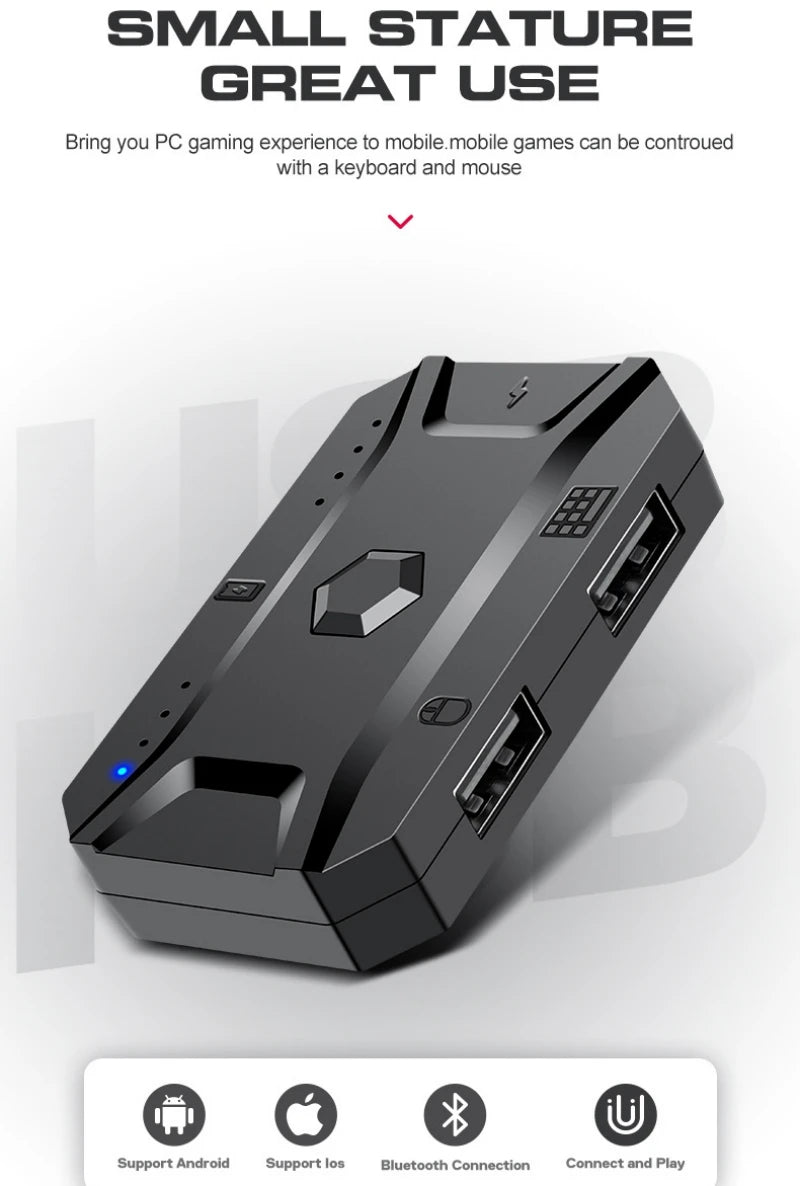 Gaming Keyboard Set One Hand Keyboard Mouse Converter Mobile Game Converter Backlight Mobile Controller Gamer Accessories TF900