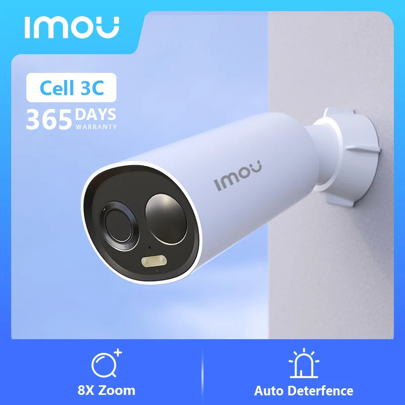 IMOU Cell All In One Panel Set 2K WiFi Camera 5000mAh Battery Wireless IP66 Smart Color Night Vision Home Security Camera