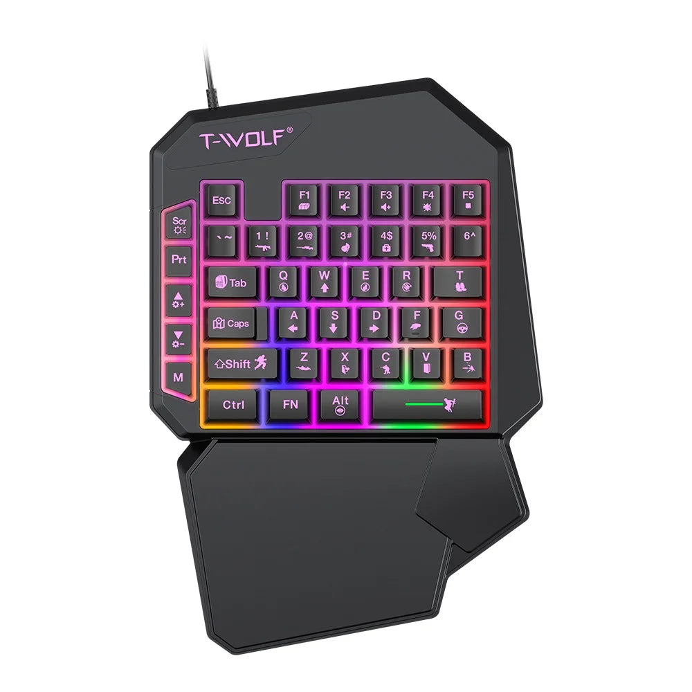 Gaming Keyboard Set One Hand Keyboard Mouse Converter Mobile Game Converter Backlight Mobile Controller Gamer Accessories TF900