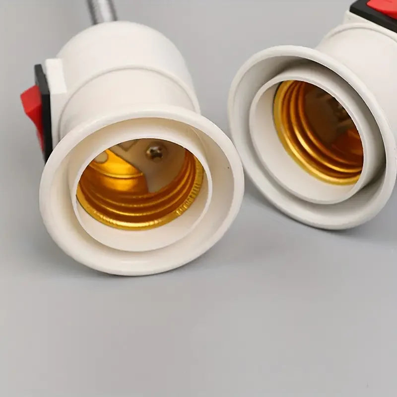 Direct plug swivel lamp head lamp mouth E27 large screw lamp holder type universal hose with switch