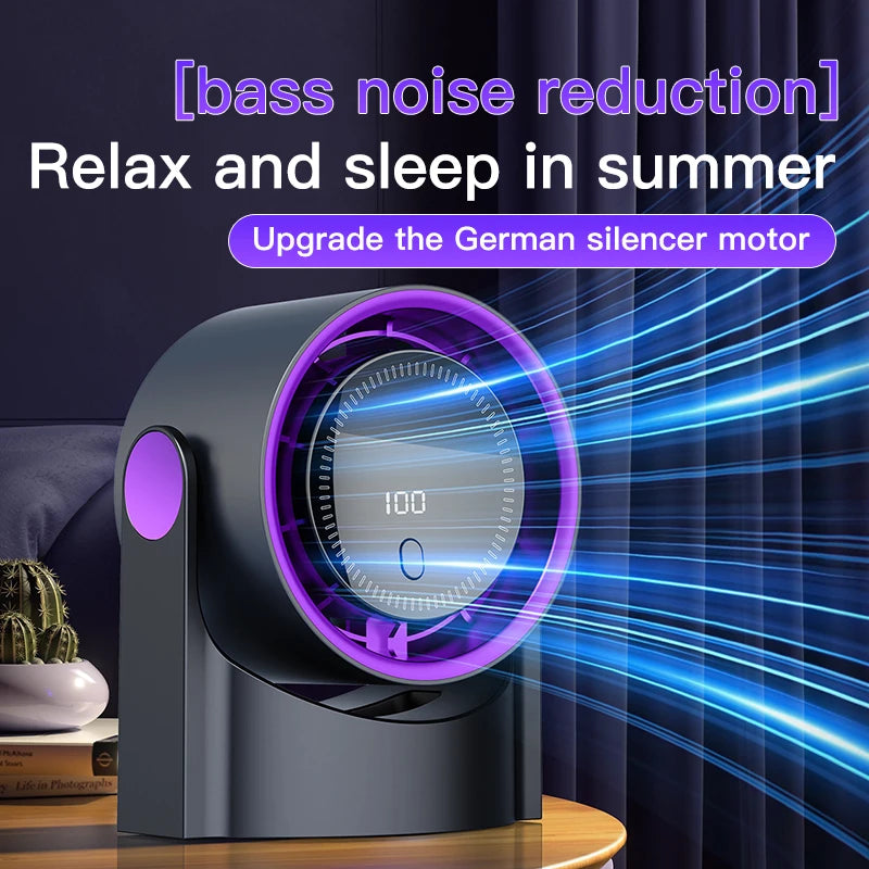 Xiaomi MIJIA Electric Fan Desktop Silent Wall Mounted Air Conditioner Bladeless Fan USB Charging Portable Office Indoor Camping