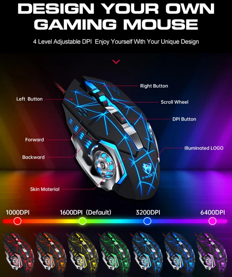 Gaming Keyboard Set One Hand Keyboard Mouse Converter Mobile Game Converter Backlight Mobile Controller Gamer Accessories TF900