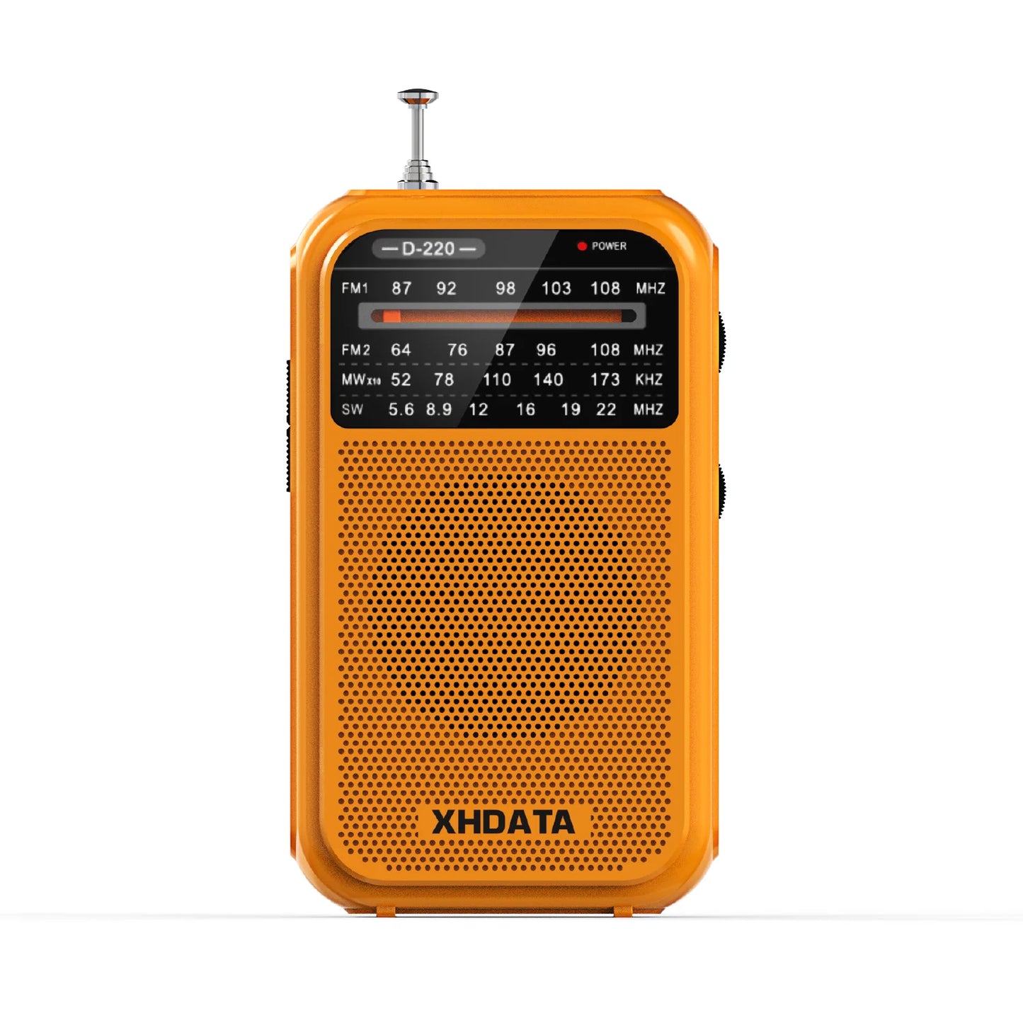 XHDATA D220 Mini Portable Radio Retro Design FM/MW/SW Pocket Radio Good Reception World Receiver DSP Medium Wave Radio D-220