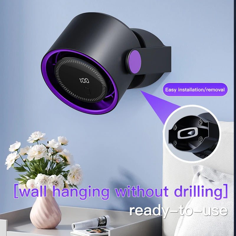 Xiaomi MIJIA Electric Fan Desktop Silent Wall Mounted Air Conditioner Bladeless Fan USB Charging Portable Office Indoor Camping
