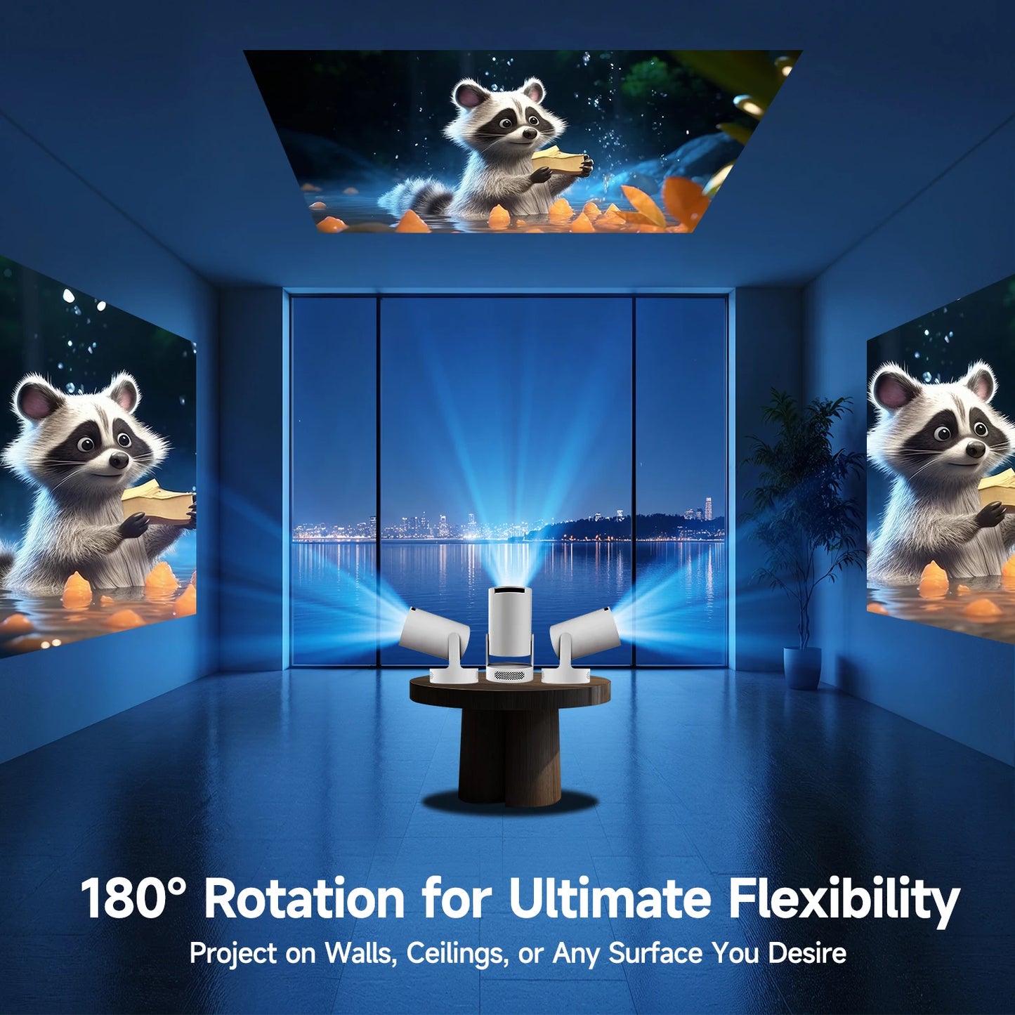 Magcubic Projector HY300 PRO + 4K Android 11 Dual Wifi6 Allwinner H713 BT5.4 1080P 1280*720P Home Cinema Outdoor Projetor