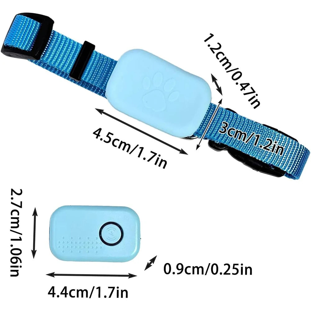 Pet GPS Tracker Dog Cat Locator - Adjustable Collar, Real-Time Tracking, Waterproof, Long Battery Life, Works with iOS Android