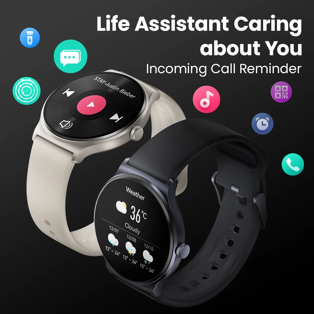 HAYLOU Solar Lite Smart Watch 1.38" HD Display Bluetooth 5.3 Voice Calling SpO2 Heart Rate Monitor 20 Days Endurance Smartwatch