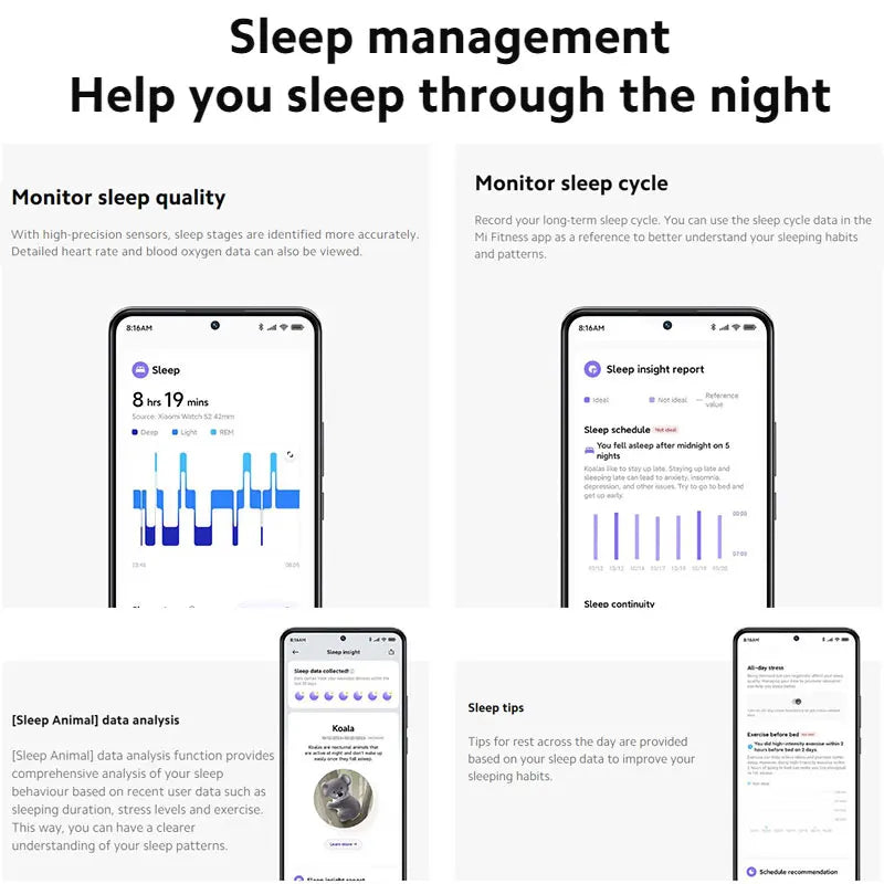 New Xiaomi Mi Band 9 Smart Bracelet, 1.62'' AMOLED Screen, Blood Oxygen Heart Rate Monitoring 150+ Sport Modes, BT5.4 Smart Band