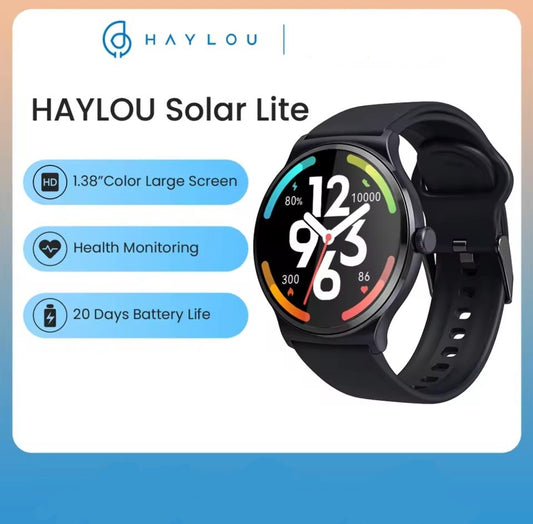 HAYLOU Solar Lite Smart Watch 1.38" HD Display Bluetooth 5.3 Voice Calling SpO2 Heart Rate Monitor 20 Days Endurance Smartwatch