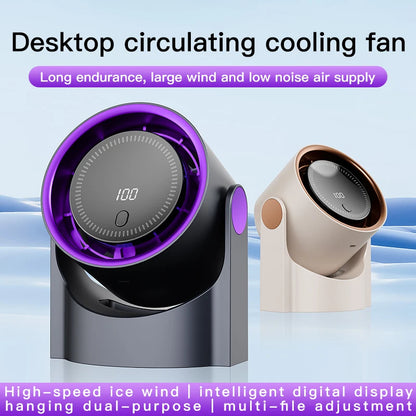 Xiaomi MIJIA Electric Fan Desktop Silent Wall Mounted Air Conditioner Bladeless Fan USB Charging Portable Office Indoor Camping