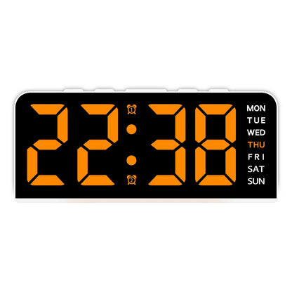 USB Powered Digital Alarm Clock with Mood Light Dual Alarm Snooze Table Clock 4 Levels Brightness 12/24H Electronic LED Clock