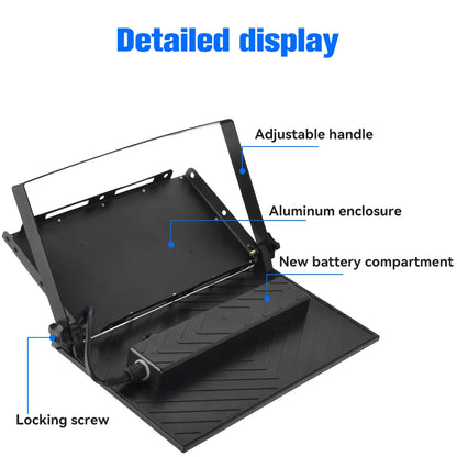 100W 200W LED Portable Solar Floodlight Outdoor Hiking Camping Light Waterproof IP65 Wall Light For Garden Patio Garage Backyard