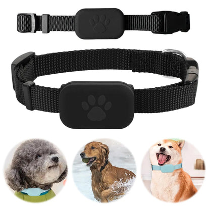Pet GPS Tracker Dog Cat Locator - Adjustable Collar, Real-Time Tracking, Waterproof, Long Battery Life, Works with iOS Android