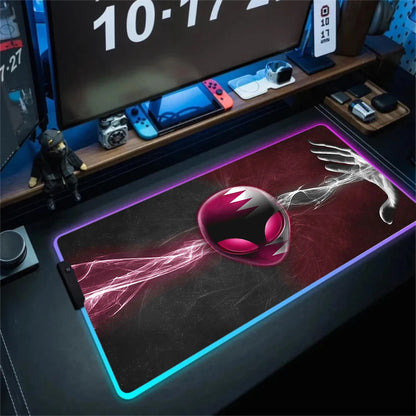 XXL Large PC Gamer Keyboard Desk Mat 900x400 RGB Alienware Gaming Mouse Pad LED Computer Accessories Tapis De Souris Mousepads