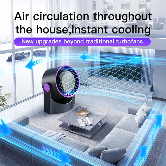 Xiaomi MIJIA Electric Fan Desktop Silent Wall Mounted Air Conditioner Bladeless Fan USB Charging Portable Office Indoor Camping