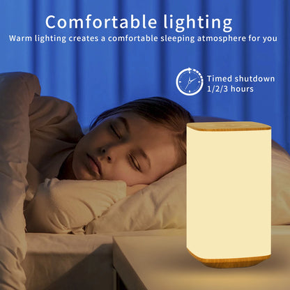 LED Touch Table Lamp with Remote Control USB Rechargeable Night Light RGB Dimmable Bedside Desktop Lamps for Bedroom Living Room