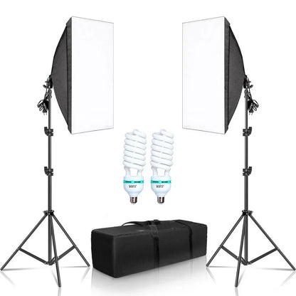SH 3Pcs SoftBox With Sandbag Professional Photography Photo Studio Softbox Lights Lighting Kit Equipment Boom Arm