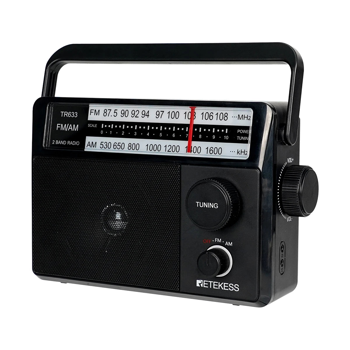Retekess TR633 Radio FM Portable Radios AM FM Rechargeable Battery Operated Radio Search Indicator Light Large Scale Senior Home