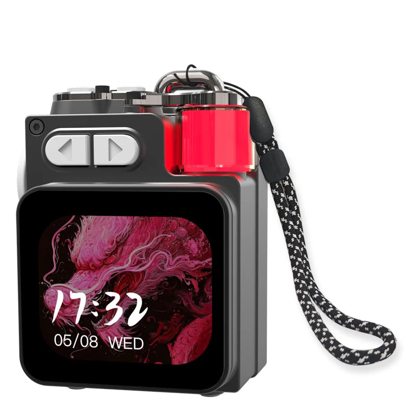 GAMINJA Wireless Bluetooth Metal Mechanical Speaker With LED Display Screen  RGB Desktop Subwoofer Support Calendar Alarm Clock