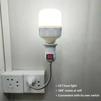 Direct plug swivel lamp head lamp mouth E27 large screw lamp holder  type universal hose with switch