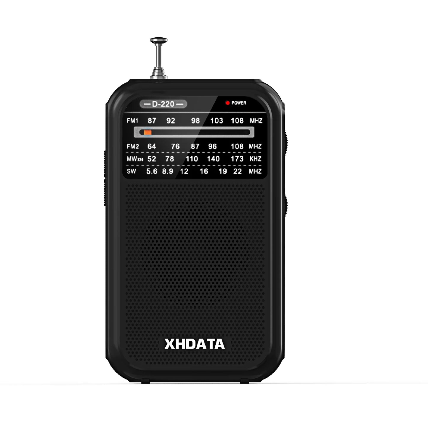 XHDATA D220 Mini Portable Radio Retro Design FM/MW/SW Pocket Radio Good Reception World Receiver DSP Medium Wave Radio D-220