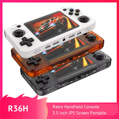 R36H Retro Handheld Console Open Source Linux System Classic Game Consoles 3.5 inch IPS Screen Portable Video Player