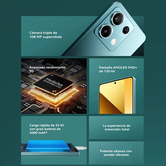 Xiaomi Redmi Note 13 5G Smartphone NFC MediaTek Dimensity 6080 120HZ 108MP Camera 33W Charging 5000mAh Local Warranty Global Version