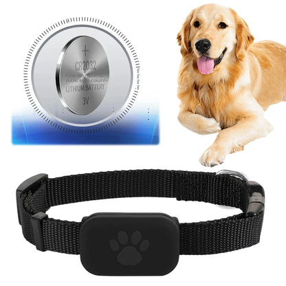 Pet GPS Tracker Dog Cat Locator - Adjustable Collar, Real-Time Tracking, Waterproof, Long Battery Life, Works with iOS Android